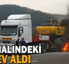 SEYİR HALİNDEKİ TIR ALEV ALDI