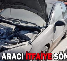 YANAN ARACI İTFAİYE SÖNDÜRDÜ