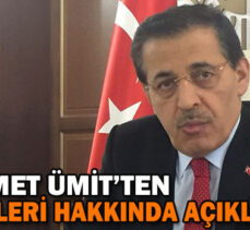 VALİ AHMET ÜMİT’TEN YAYLA EVLERİ HAKKINDA AÇIKLAMA