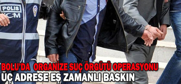 BOLU’DA  ORGANİZE SUÇ ÖRGÜTÜ OPERASYONU