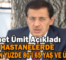 Vali Ahmet Ümit: “Bolu’da hastanelerde yatanların yüzde 80’i 65 yaş ve üzeri”