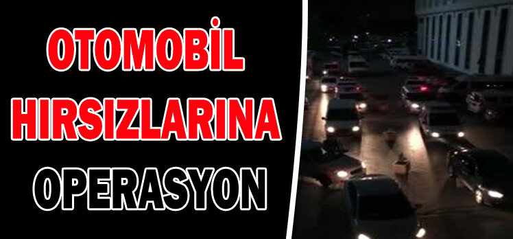 OTOMOBİL HIRSIZLARINA  OPERASYON: 12 GÖZALTI