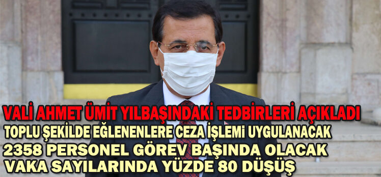 VALİ AHMET ÜMİT YILBAŞINDAKİ TEDBİRLERİ AÇIKLADI