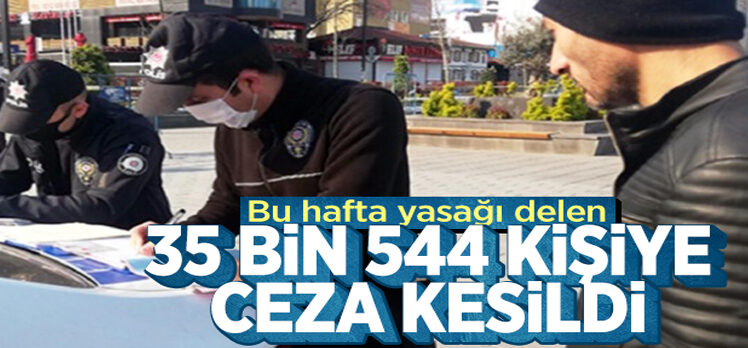 Kısıtlamalara uymayan 35 bin 544 kişi hakkında işlem yapıldı