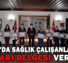 Bolu’da Sağlık Çalışanlarına Başarı Belgesi Verildi