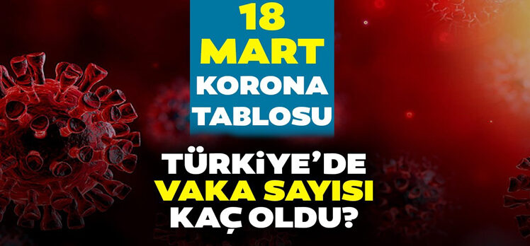 18 Mart Türkiye’de koronavirüs raporu