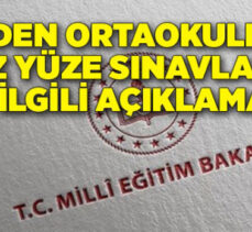 MEB’den ortaokullarda yüz yüze sınav açıklaması