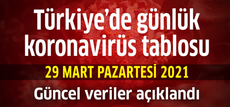 29 Mart Türkiye’nin koranavirüs tablosu