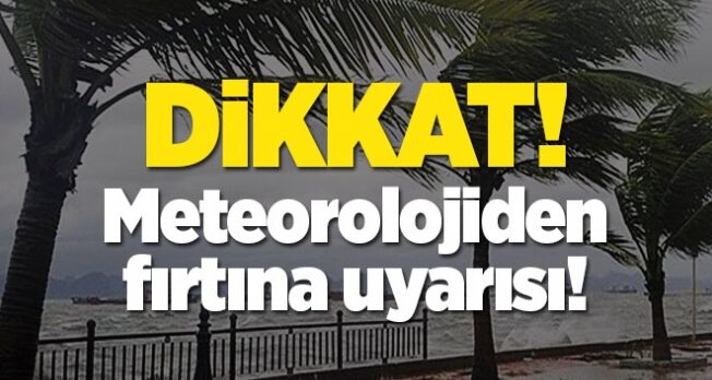 Meteorolojiden Bolu için fırtına uyarısı