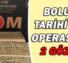 BOLU’DA TARİHİ ESER OPERASYONU: 2 GÖZALTI