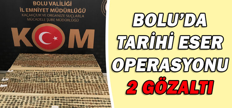 BOLU’DA TARİHİ ESER OPERASYONU: 2 GÖZALTI