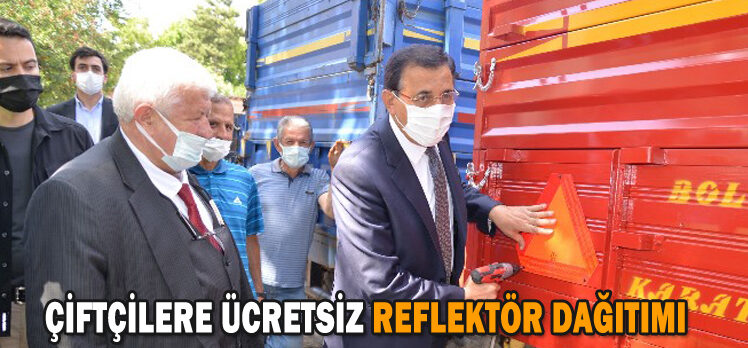 ÇİFTÇİLERE ÜCRETSİZ REFLEKTÖR DAĞITIMI