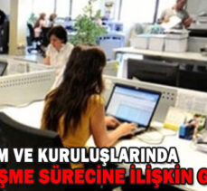 Kamu kurum ve kuruluşlarında normalleşme sürecine ilişkin genelge