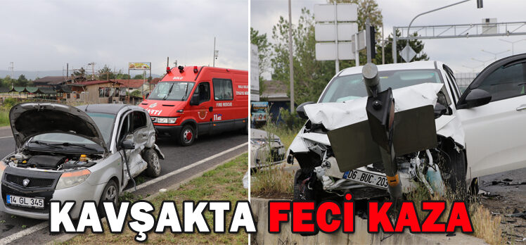 KAVŞAKTA FECİ KAZA