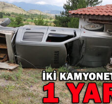 İKİ KAMYONET ÇARPIŞTI: 1 YARALI