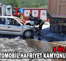 Otomobil hafriyat kamyonuna çarptı: 1 ölü, 6 yaralı