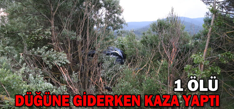 DÜĞÜNE GİDERKEN KAZA YAPTI: 1 ÖLÜ