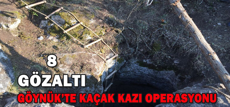 GÖYNÜK’TE KAÇAK KAZI OPERASYONU: 8 GÖZALTI