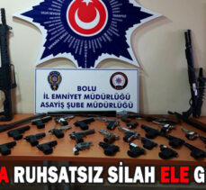 ONLARCA RUHSATSIZ SİLAH ELE GEÇİRİLDİ