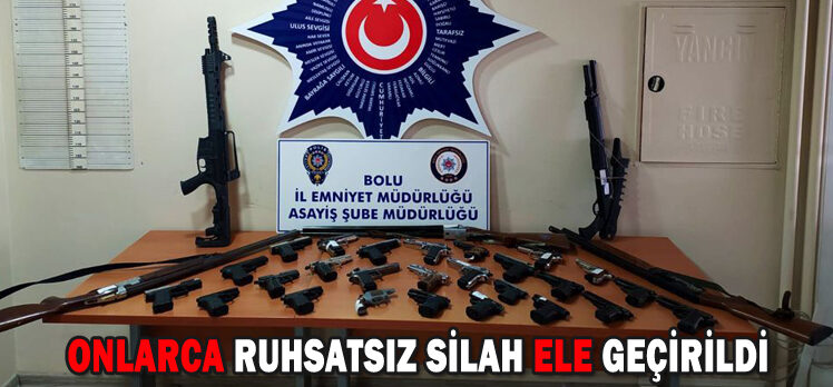 ONLARCA RUHSATSIZ SİLAH ELE GEÇİRİLDİ