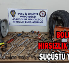 BOLU’DA  HIRSIZLIK ŞÜPHELİSİ  SUÇÜSTÜ YAKALANDI