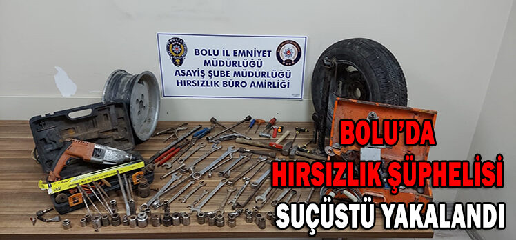 BOLU’DA  HIRSIZLIK ŞÜPHELİSİ  SUÇÜSTÜ YAKALANDI