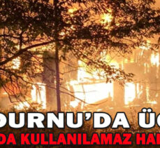 MUDURNU’DA ÜÇ EV YANGINDA KULLANILAMAZ HALE GELDİ