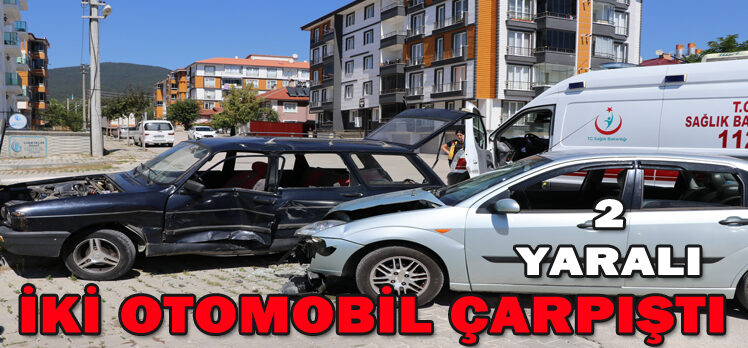 BOLU’DA İKİ OTOMOBİL ÇARPIŞTI: 2 YARALI