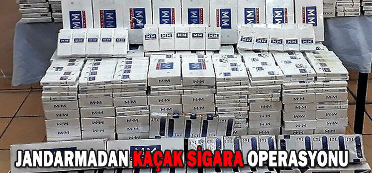 JANDARMADAN KAÇAK SİGARA OPERASYONU