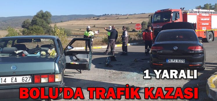 BOLU’DA TRAFİK KAZASI: 1 YARALI