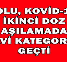 BOLU, KOVİD-19  İKİNCİ DOZ AŞILAMADA MAVİ KATEGORİYE GEÇTİ