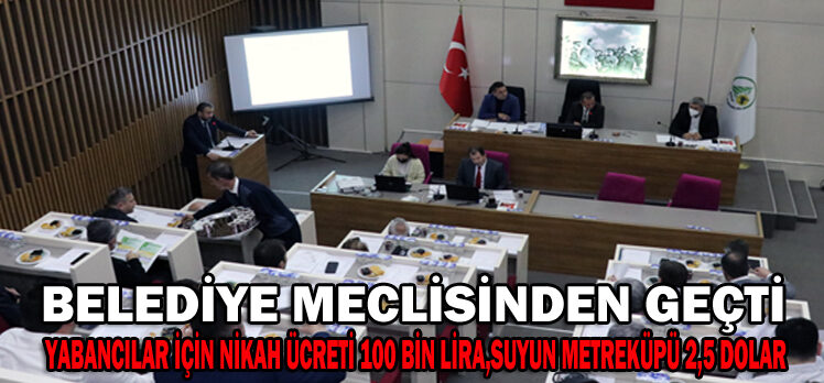 BELEDİYE MECLİSİNDEN GEÇTİ