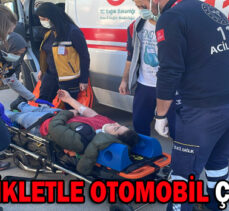 MOTOSİKLETLE OTOMOBİL ÇARPIŞTI