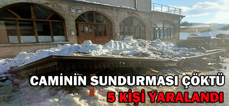 GÖYNÜK’TE CAMİNİN SUNDURMASI ÇÖKTÜ 5 KİŞİ YARALANDI