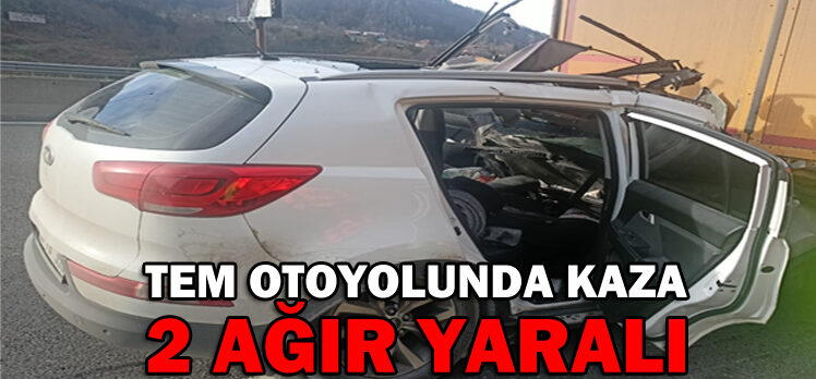 TEM OTOYOLUNDA KAZA: 2 AĞIR YARALI