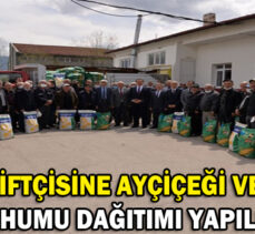 BOLU ÇİFTÇİSİNE AYÇİÇEĞİ VE MISIR TOHUMU DAĞITIMI YAPILDI